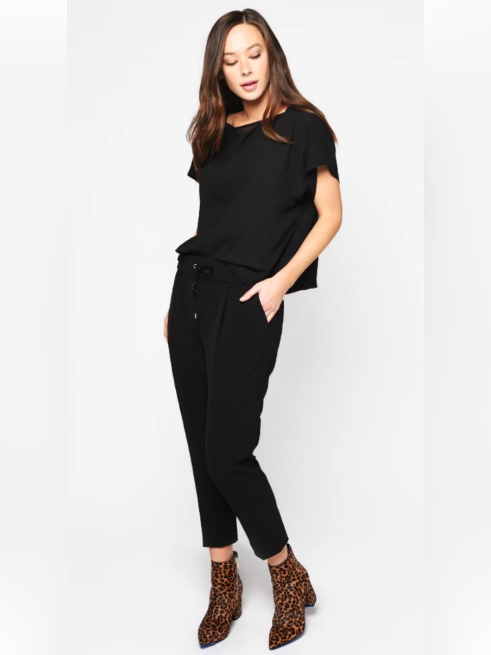 ATM Anthony Thomas Melillo Women’s Micro Twill Pull On Trouser Midnight Blue L